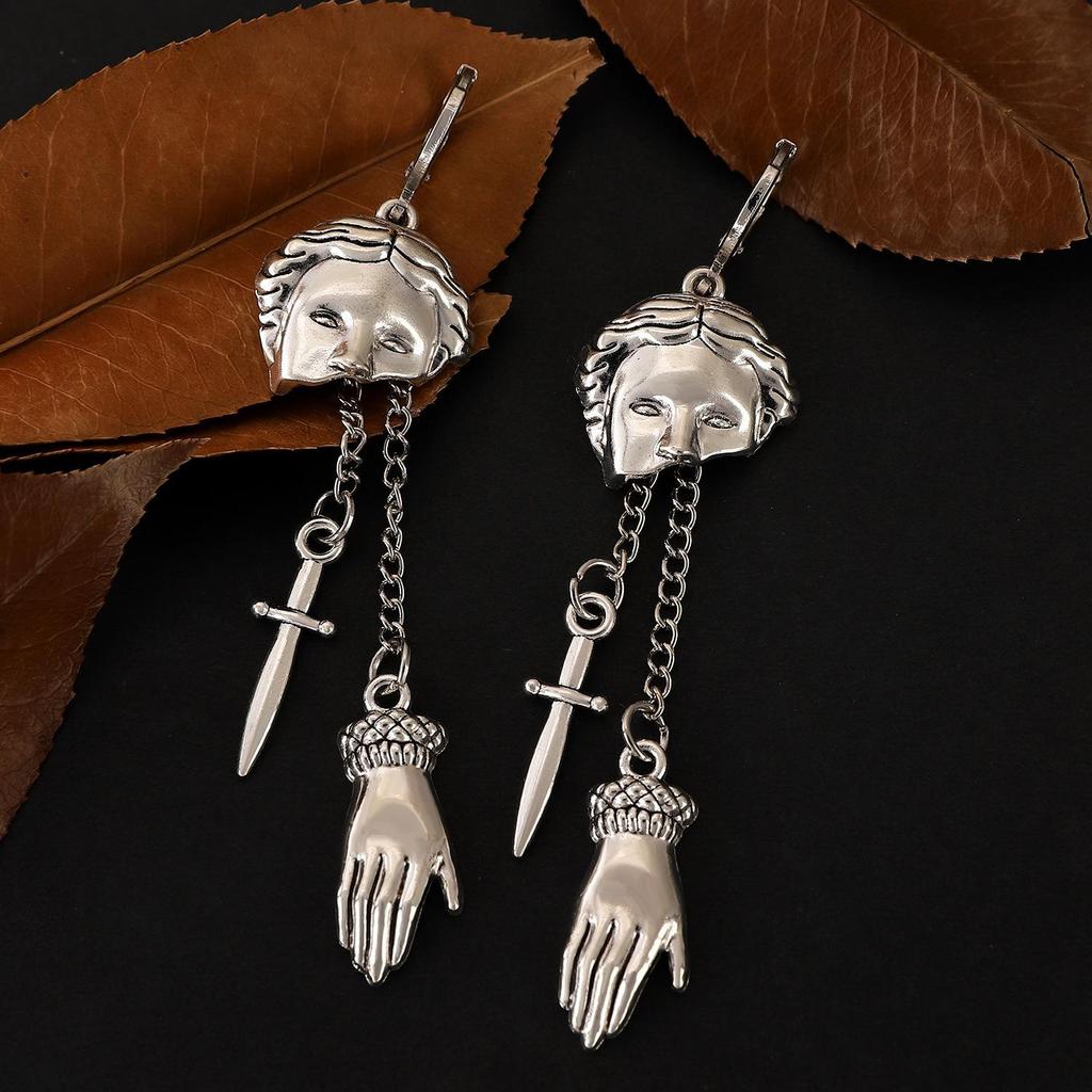 Retro Gothic Punk Bat Skull Spider Pumpkin Halloween Earrings