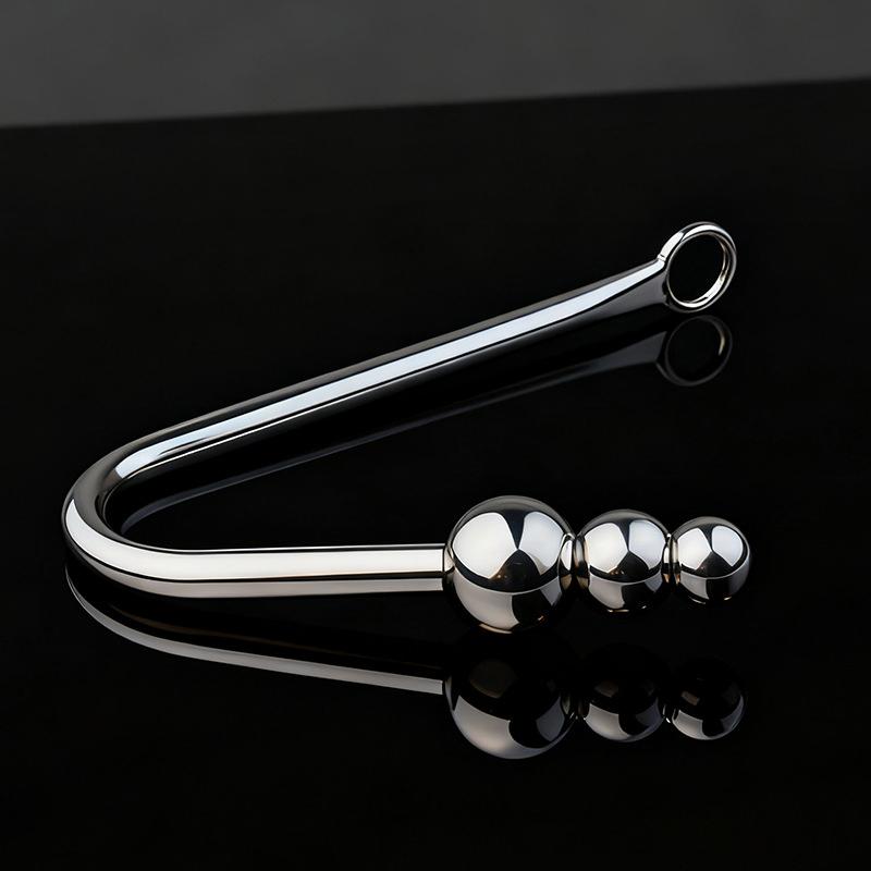 Gancio Anale in Acciaio Inossidabile con Foro per Perle Anali Gancio Anale Tappo Metallico per Sedere Giocattoli Sessuali Anali Prodotto per Adulti Senza Vibratore Per Uomini Gay
