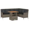 VidaXL Garden Lounge Set 2 Pcs with Cushions Grey Wicker, Outdoor Sofa Set, Garden Furniture, Set 3262080