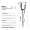 VEVOR No Dig Ground Anchor, 1 Pack 3.94 X 2.76 X 27.56 In DIY Screw In Post Stake, Includes 6 Lag Bolts & a Rebar