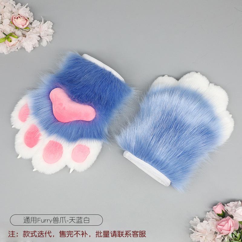 A piece of hair handmade role-playing clothing accessories fursuit animal clothing accessories plush nails animal claws gloves