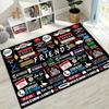 Alfombra de TV Clásica con Señal de Central Perk de Friends para Dormitorio Sala de Estar Sofá Hogar Felpudo Decoración, Alfombra de Piso Grande Antideslizante para Jugar Niños