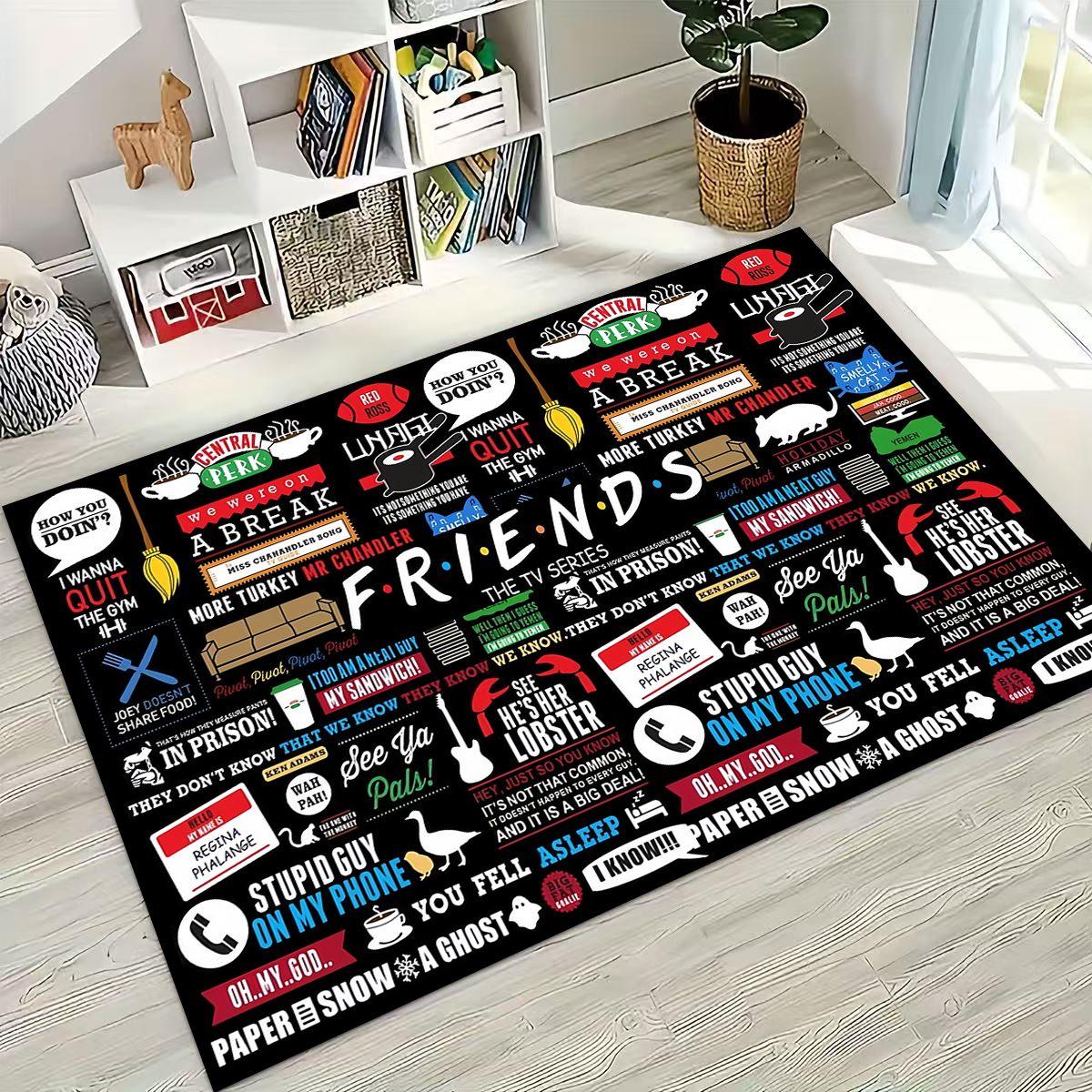 

Классический коврик с логотипом Friends Central Perk для спальни, гостиной, дивана, домашний придверный коврик, декор, большой детский игровой нескользящий коврик для пола 40x60cm( 15x23in )