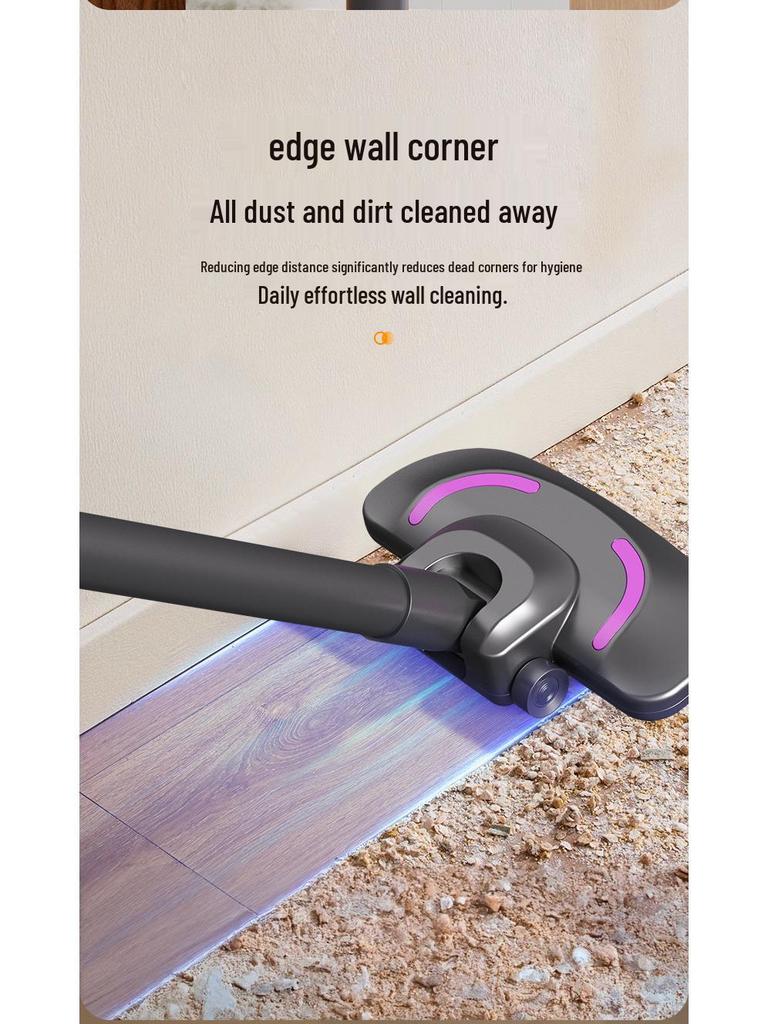 Bezprzewodowy ręczny odkurzacz i mop: 2-w-1 Ultra-cichy, Wysokie ssanie do dywanów