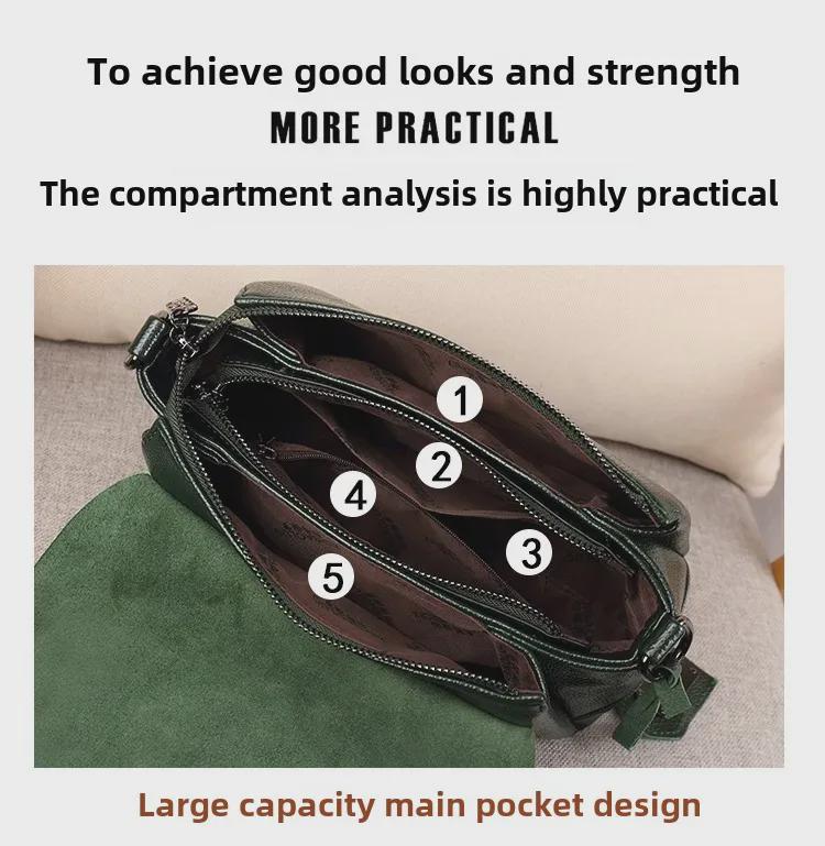 Sac bandoulière en cuir pour femme Xidi Paul 2025, style européen et américain – Grande capacité, design à rabat