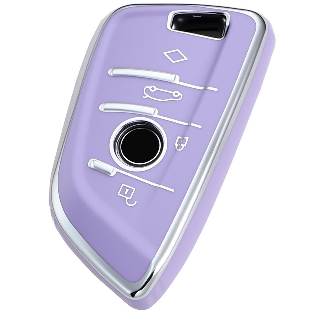 Soft Tpu Key Case Fits for 2024 BMW M8 X1 X2 X3 X5 540I 750I 3 Series Smart Car Key Remote Fob
