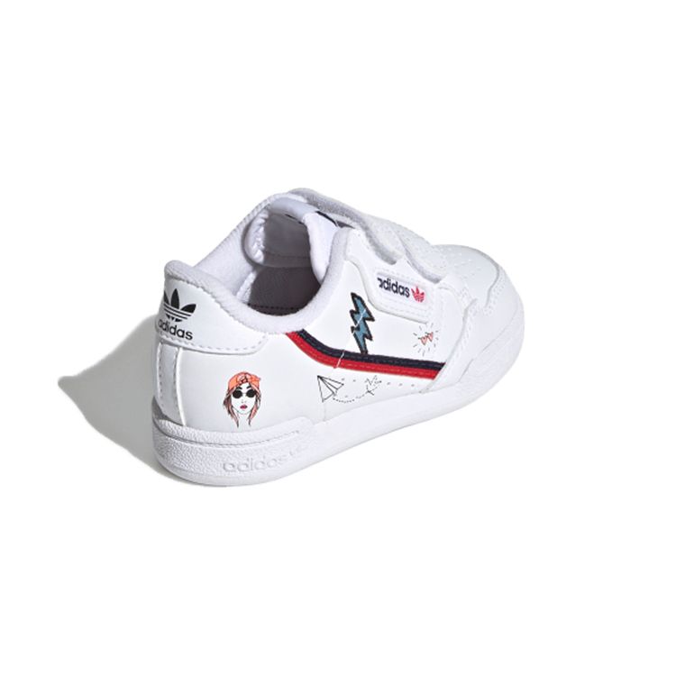 Adidas Originals Continental 80 Cf Low-Top Sneakers White Red Baby Sneakers FX6071
