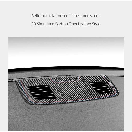 For BMW E90 E92 E93 Made of Alcantara Center Console Air Vent Outlet Panel Trim Performance Stickers Car Interior Accessories