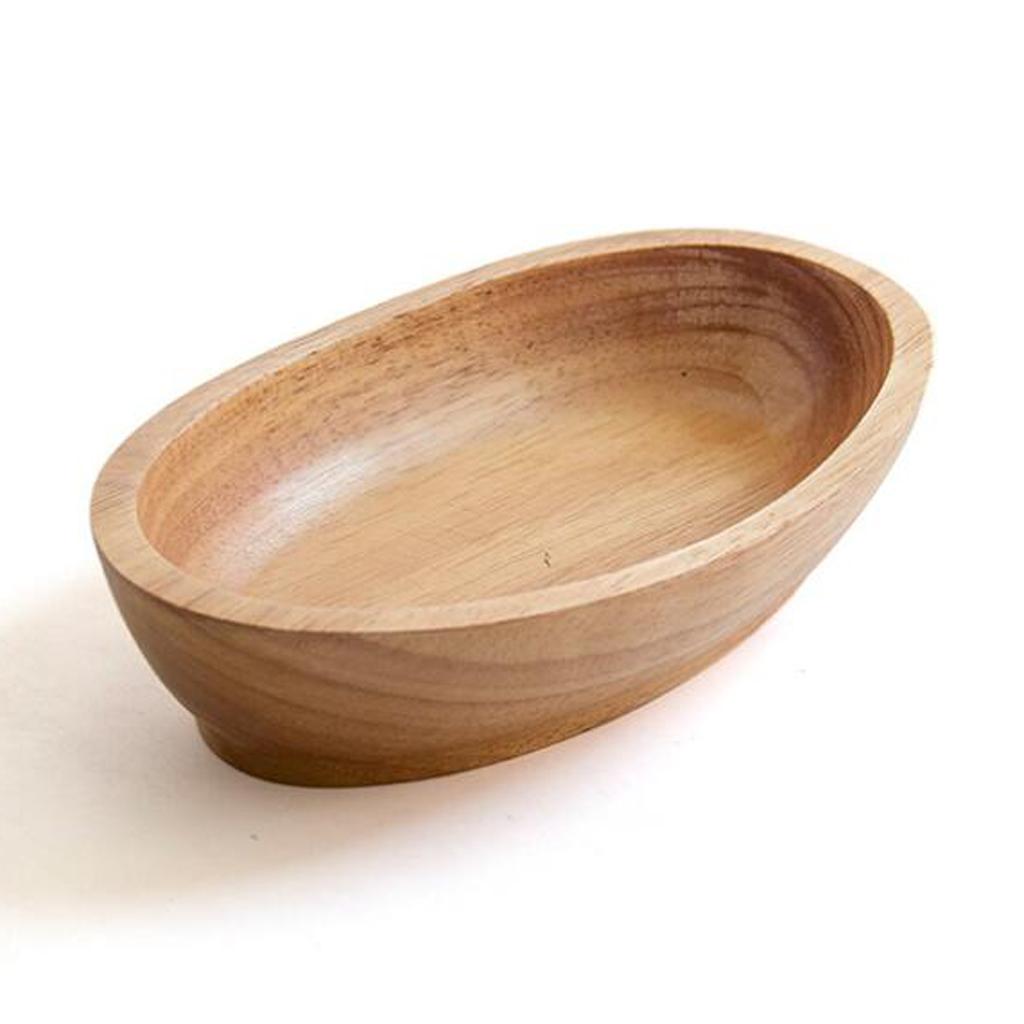 Holz-Salatschüssel - zum Präsentieren, Mischen und Servieren von Salaten, Früchten, L