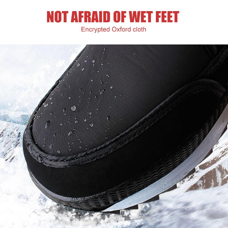WOTTE Men Boots NEW Winter Shoes Men Warm Snow Boots Mid-calf Men Winter Shoes Thick Plush 30% Wool Outdoor Winter Boots