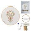1set Bouquet embroidery kit, including English stitch instructions, bouquet embroidery material kit, DIY embroidery craft material kit