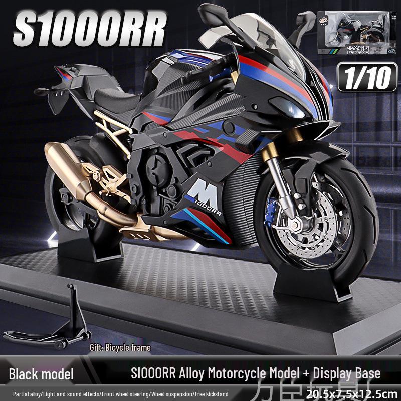 Alloy 1:10 BMW S1000RR Motorcycle Model with Sound and Light Features