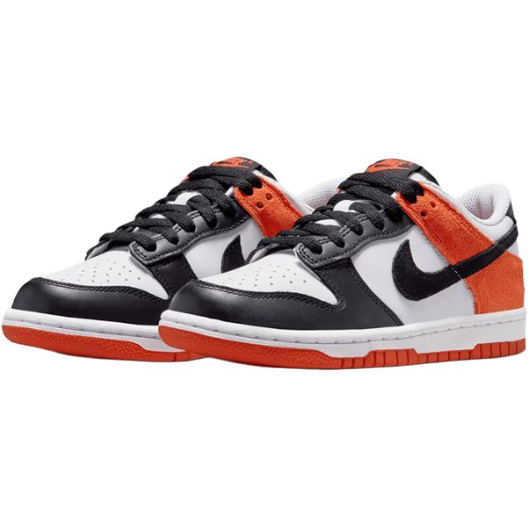 Nike Dunk Essential Comfortable Low Top Kids Skate Shoes Kids Sneaker White Black Orange IQ2755102