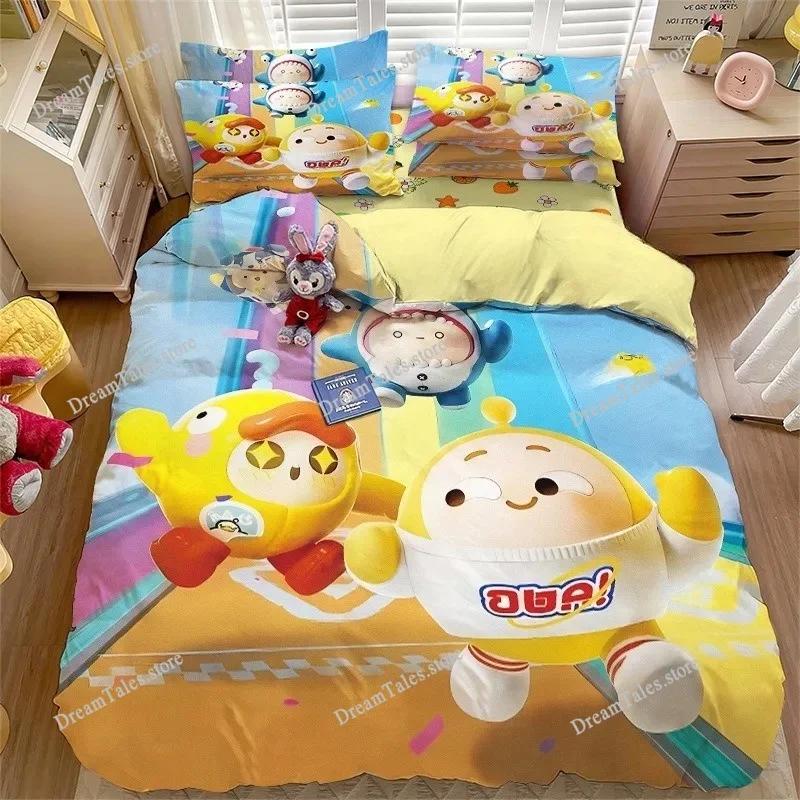 Cartoon Eggy Party 3D Printed Bedding Set Game Duvet Cover Pillowcases for Girl Boy Birthday Gift Home Textileextile741
