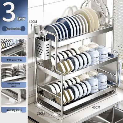 Handun 3-Tier Stainless Steel Dish Drying Rack