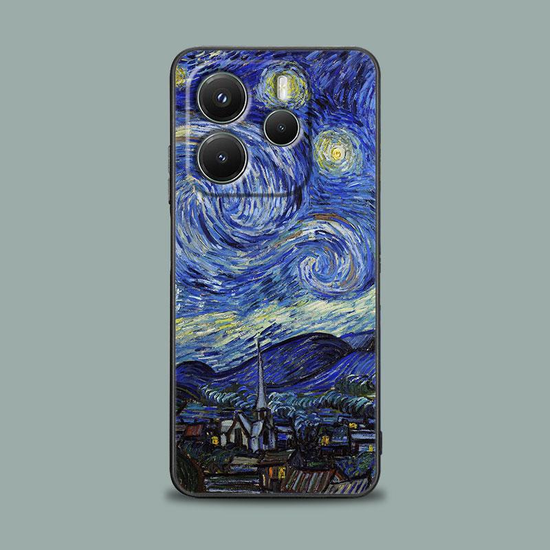 Phone Case for Xiaomi Redmi 15C 14C 12C 13C Redmi Note 15 14 13 12 11 10 Pro Plus 5G 12S Soft Cover Painting Van-Gogh Night Sky
