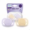 Newborn Pacifier - Philips Avent - Ultra Start 0-2m - Orthodontic Silicone with Sterilization Case