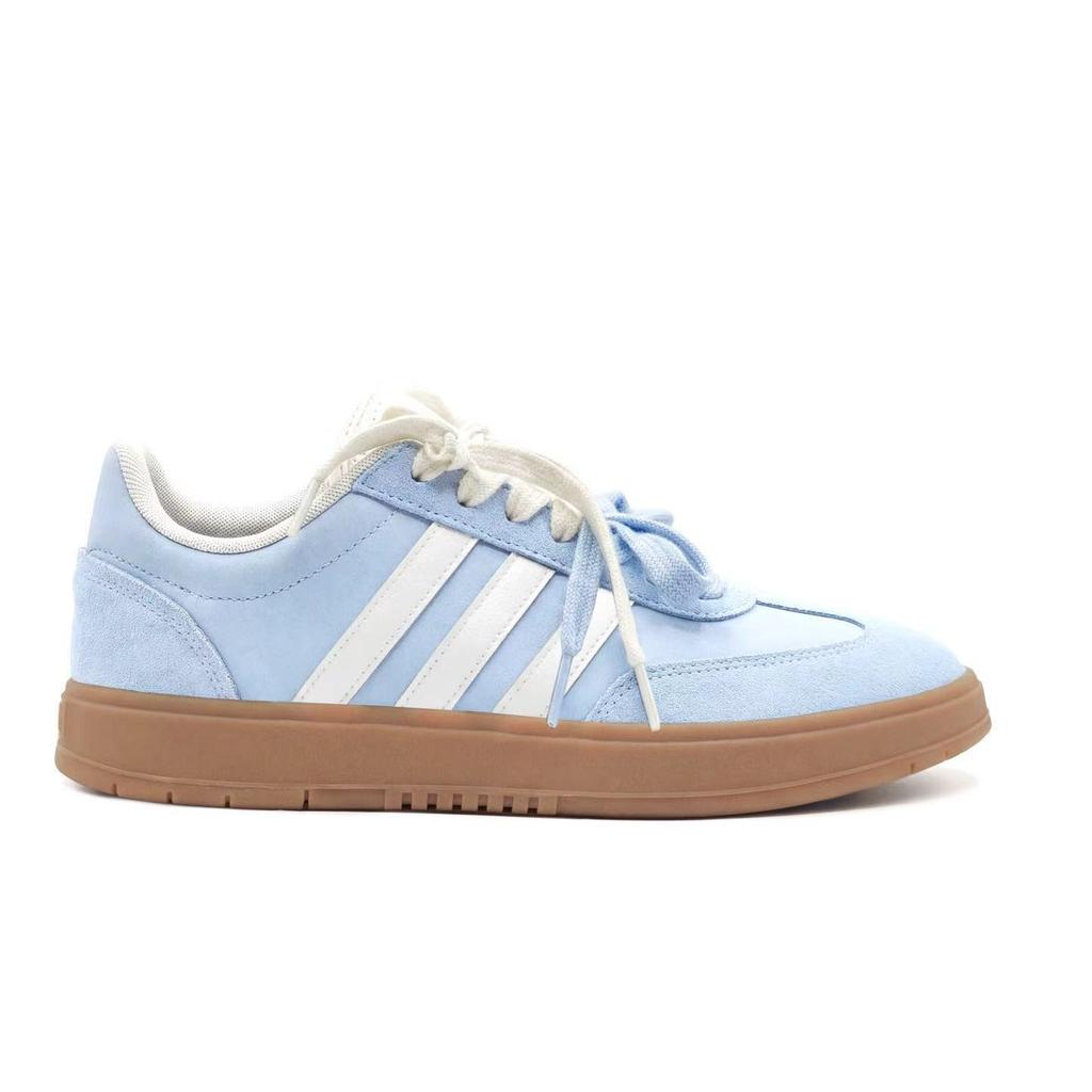 Adidas GRADAS Cloud Leather Coverage Slip Resistant Low top Vintage Basketball Shoes Unisex Blue White IE9044 (Team858-)