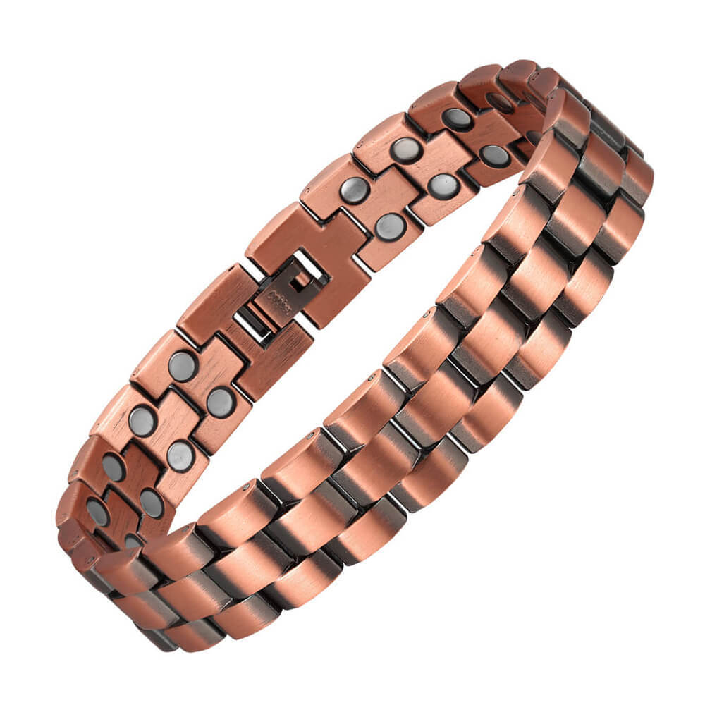 22CMTrendy Pure Copper Magnetic Pain Relief Bracelet for Men Therapy Magnets Bangle Link Chain Women Health Care Jewelry Wholesale