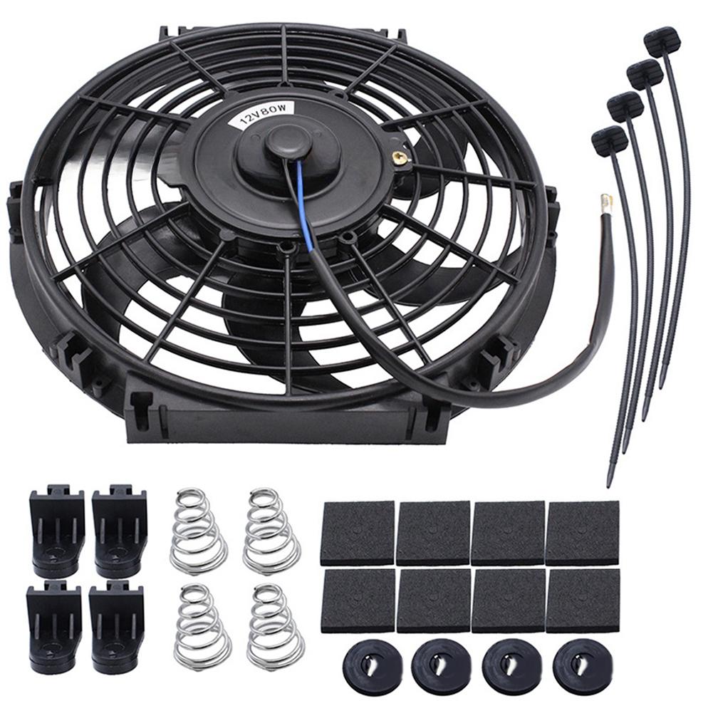 Automotive Cooling 80W 10-Inch Fan Automotive Applications Flexible Mounting Options Heat Dissipation Low Power Consumption
