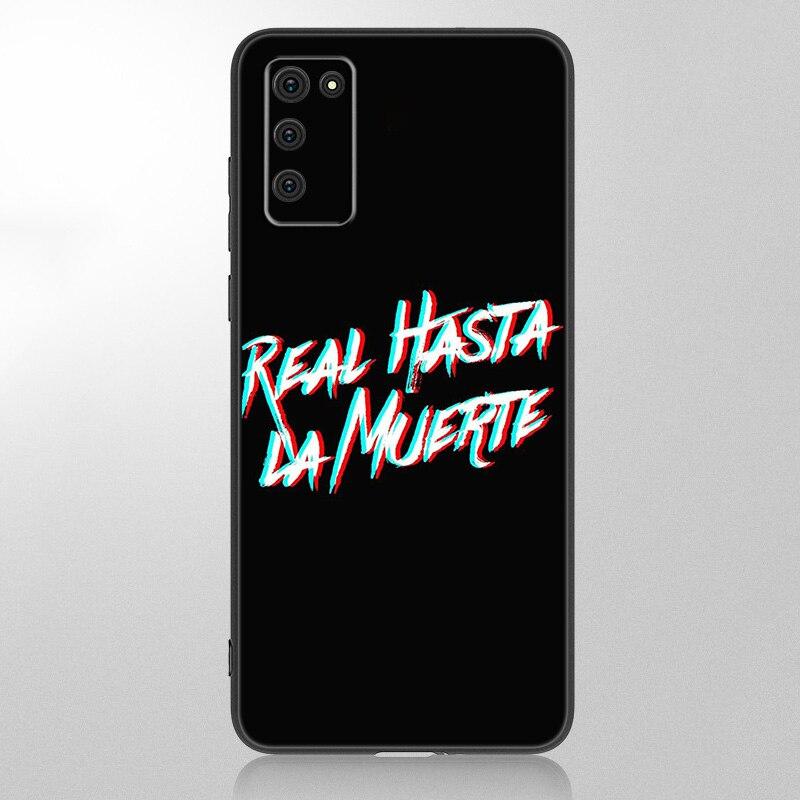 Custodia Rapper Anuel aa Ozuna per Samsung Galaxy A12 A02S A22 A32 A52 A72 A71 A51 A41 A31 A21 A11 A50 A70 A10S A20S Cover Nera