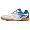 LINING Hawk-Eye Men's Table Tennis Shoes - White/Blue APTP003-1