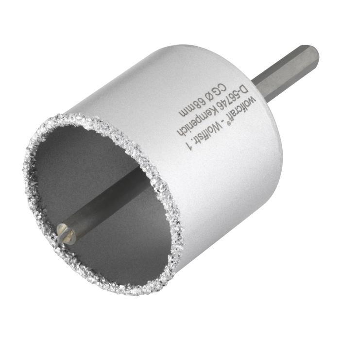 Trépan à concrétion - wolfcraft - Diamètre 68 mm - Profondeur 55 mm - Foret Centreur inclus