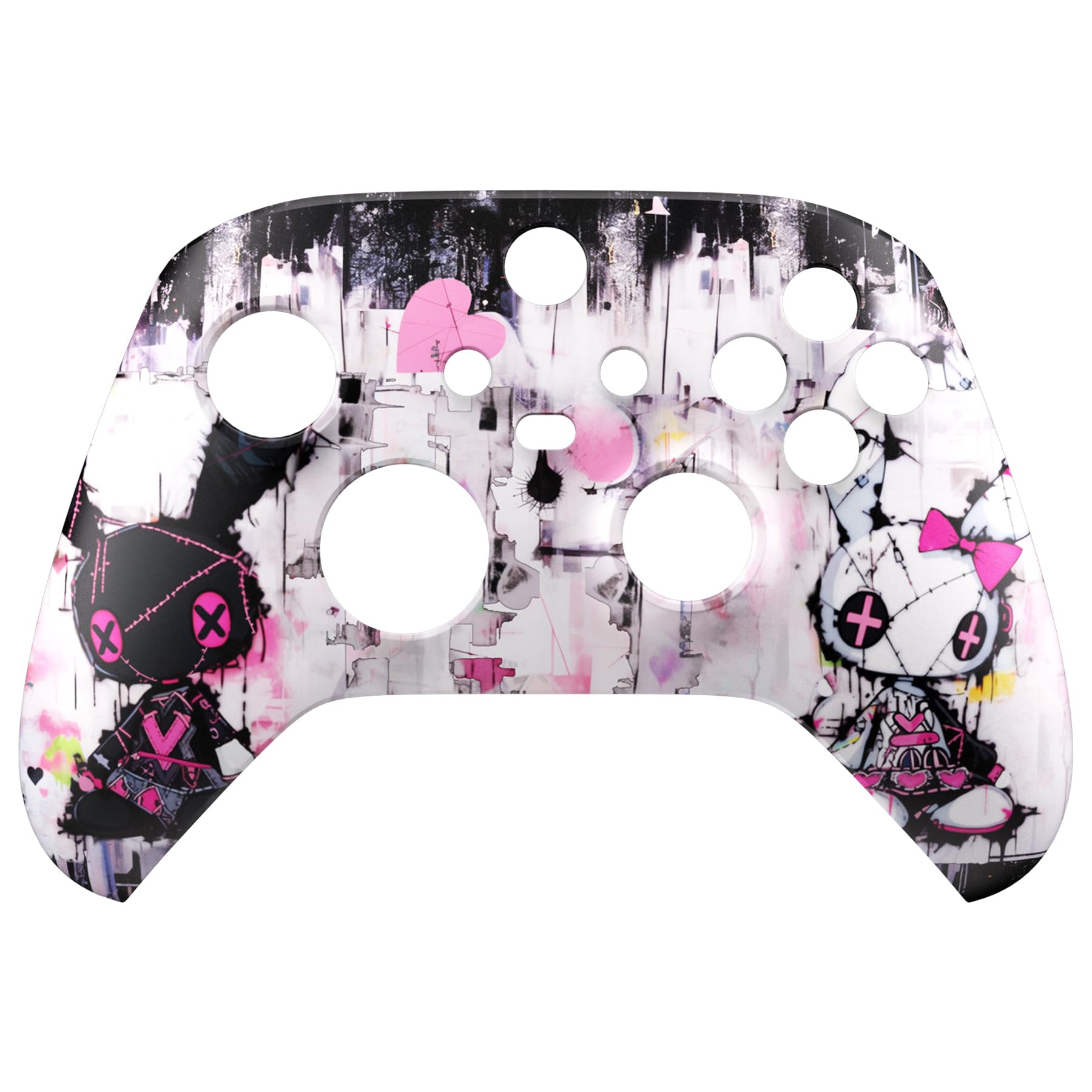

custom faceplate shell for Xbox Series featuring a cute design and soft touch front housing for Xbox Series and Xbox Core consoles not Punk