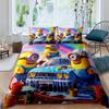 Popular Cartoon Character (Minions) Printed Bedding Set — Duvet Cover Set — Deluxe Gift for Teen Girls, Twin/Single, and Kids
