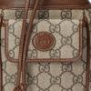 Gucci Adjustable Shoulder Strap Drawstring Closure Leather And Canvas Bucket Bag Mini Women bags Brown 746303-9AADJ-9745
