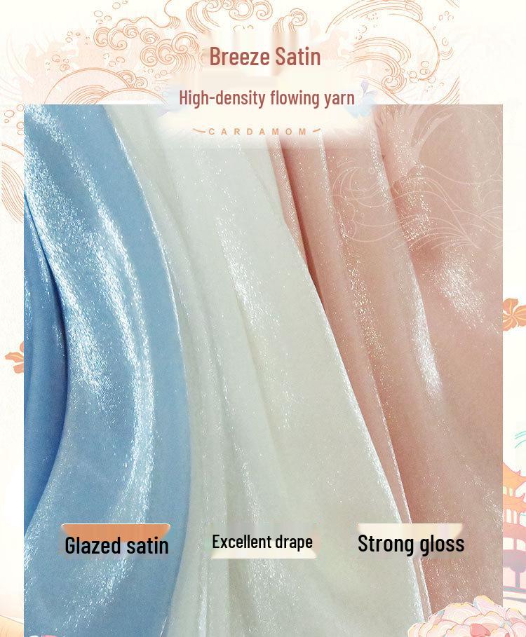 Material Brocart Iridescent din Mătase de Jad Satin Organza pentru Ruqun Hanfu