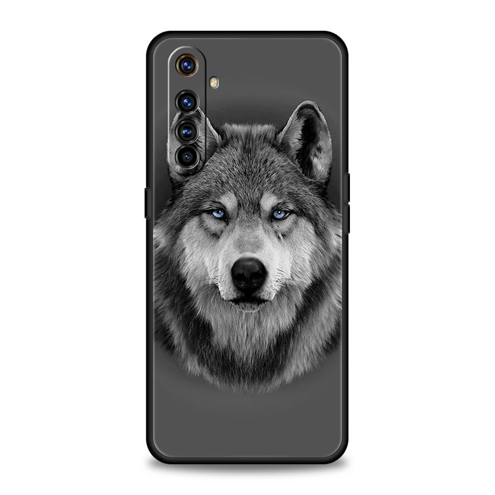 Animal Wolf For Realme 9i Luxury Phone Case 9 8 5G GT2 7 6 Pro Plus 8i C21 C3 C11 C25 Soft Black Silicone Cover Coque Fundas