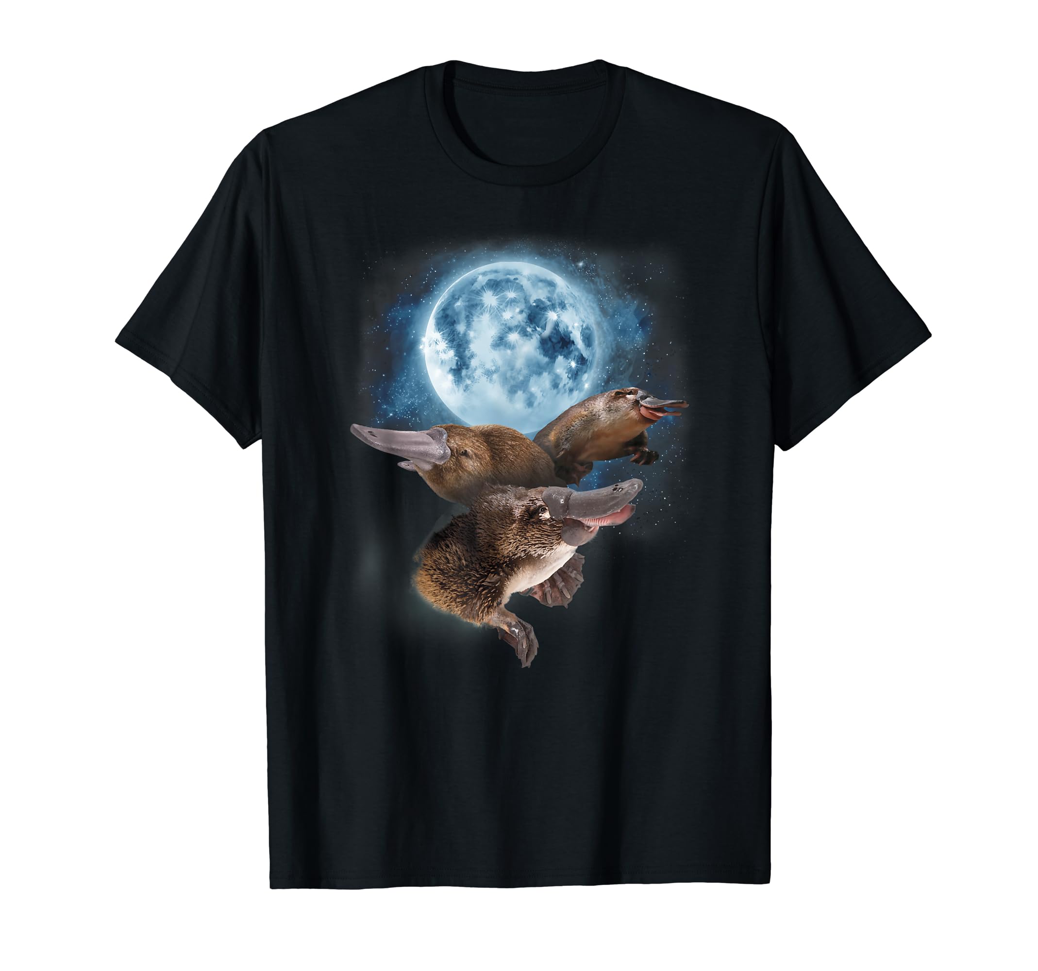 

Funny Platypus Shirt Platypus Howling at the Moon - T-Shirt чёрный