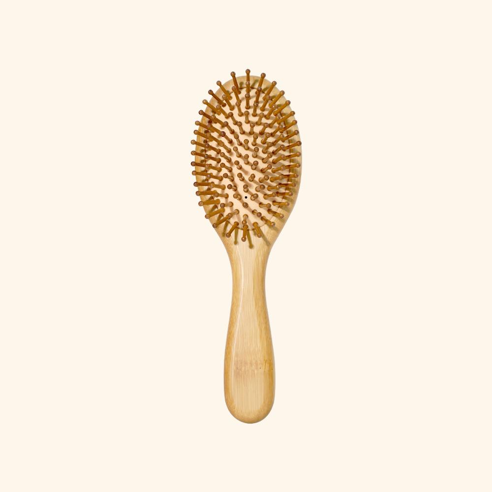 Bamboo Cushion Comb Set: Bristle & Non - Bristle Options, Scalp Massage, Anti - Static Detangler for All Hair, Home Styling Tool