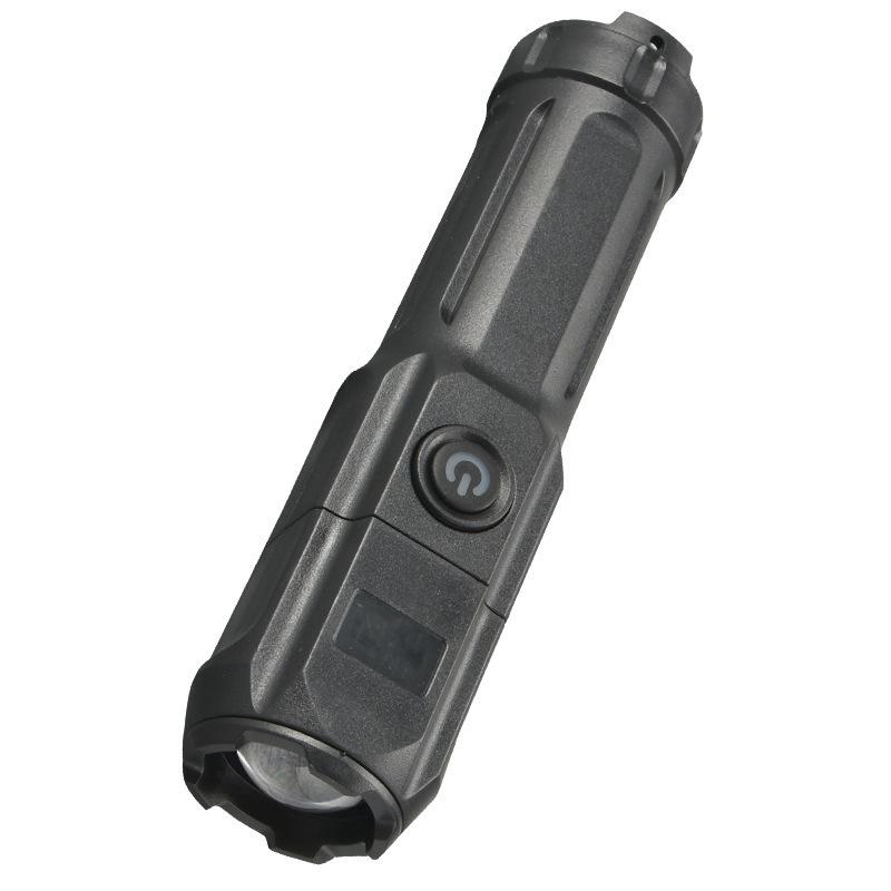 L-S03 Rechargeable Long-Range Flashlight with COB Side Light and 4 LEDs