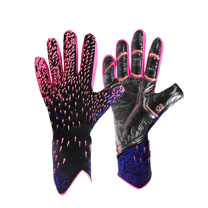 Wholesale Soccer Goalkeeper Gloves Goalie Training Gloves Strong Grip Anti-slip and Breathable for Adults and Children Latex&6# розовый