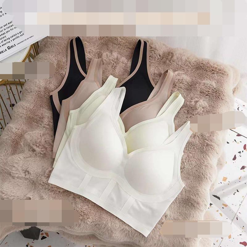 Womens Seamless Wireless Bralette Thin Breathable Padded Vest Style Comfortable Underwear