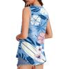 Damen Rundhals Retro Blumenmuster Weste Vielseitiges Lockeres Saum Ärmelloses T-Shirt Top