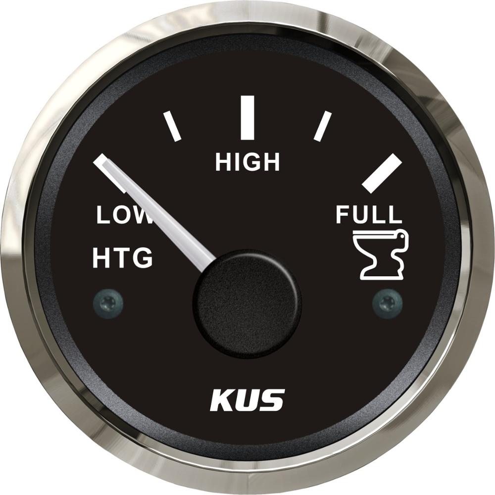 KUS 52mm Marine Holding Tank Level Gauge 0-190ohm Signal Waterproof Boat Sewage Meter Black Water HTG Gauge чёрный