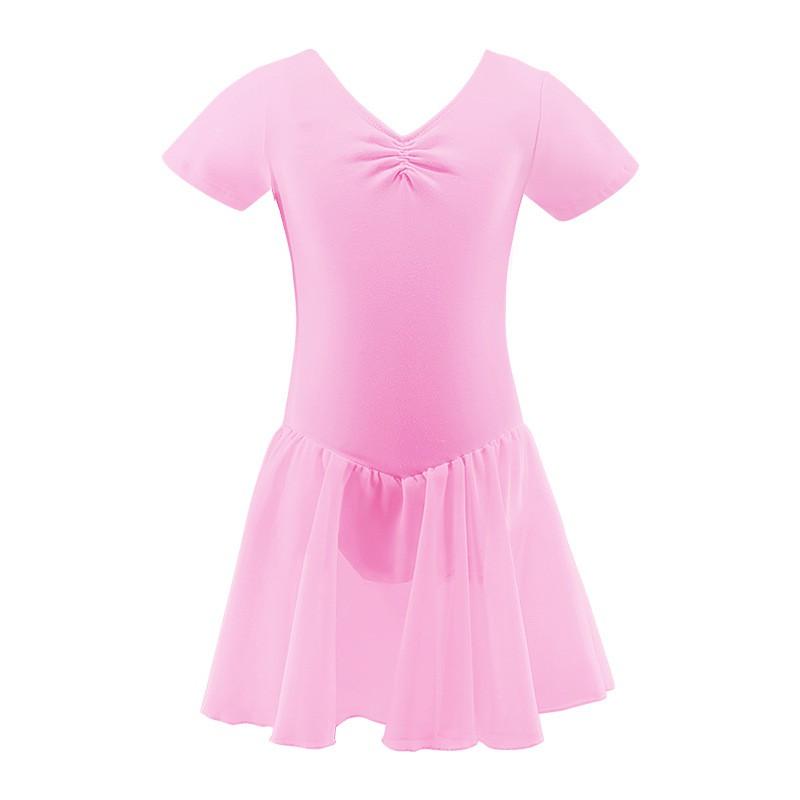 Girls Ballet Dance Leotard Short Sleeve Toddler Dancewear Kids Practice Performance
