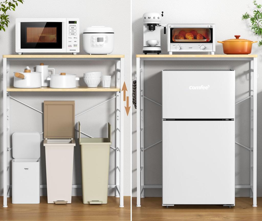 YDH Trash Can Top Rack Width 80 X Depth 40 X Height 100 Cm Kitchen Rack 5 Tier Movable Shelf Trash Shelf Range Rack Rice Cooker Trash Can Top Storage