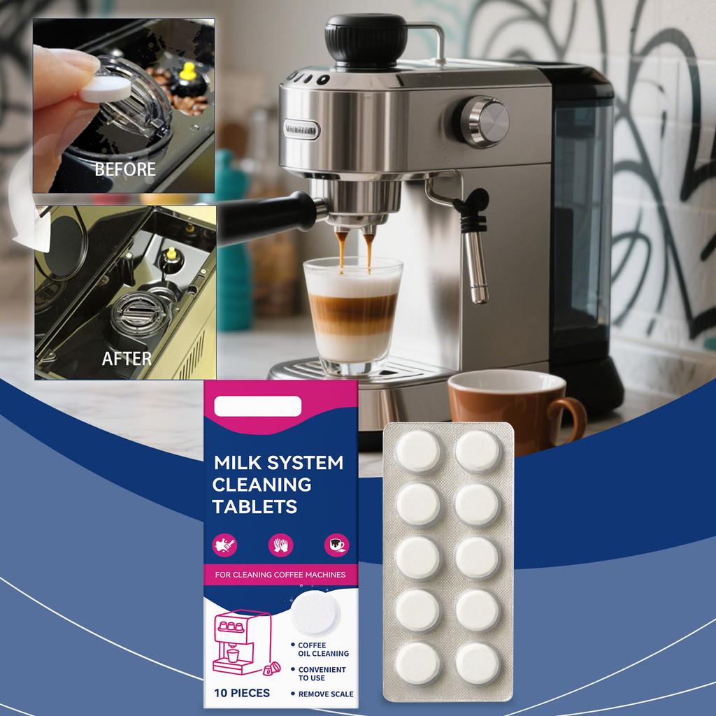 Coffee Machine Descaling Tablets, Deep Cleaning, Oil Stain And Scale Removal Tablets, Commercial And Household Universal Cleaner.
