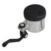 Motorcycle Front Brake Pump Cup, Clutch Cylinder Fluid Reservoir Tank with Curved Bracket