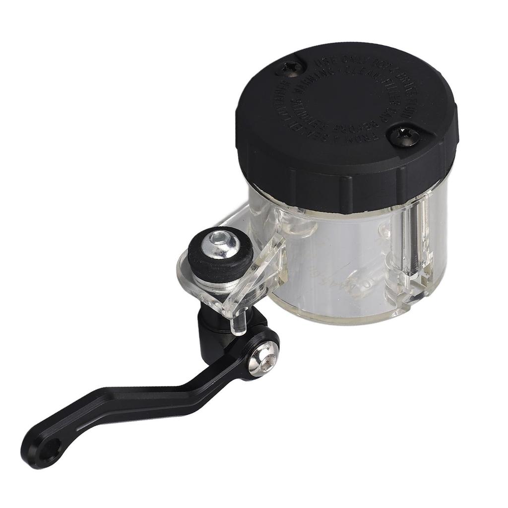 Motorcycle Front Brake Pump Cup, Clutch Cylinder Fluid Reservoir Tank with Curved Bracket