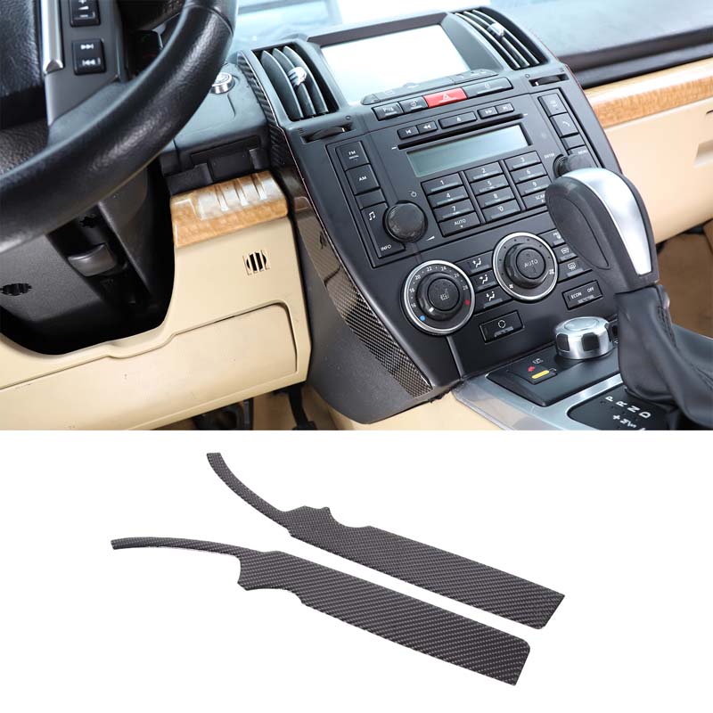 For Land Rover Freelander 2 2007-2012 Soft Carbon Fiber Car Central Control Side Frame Panel Trim Sticker Car Accessories