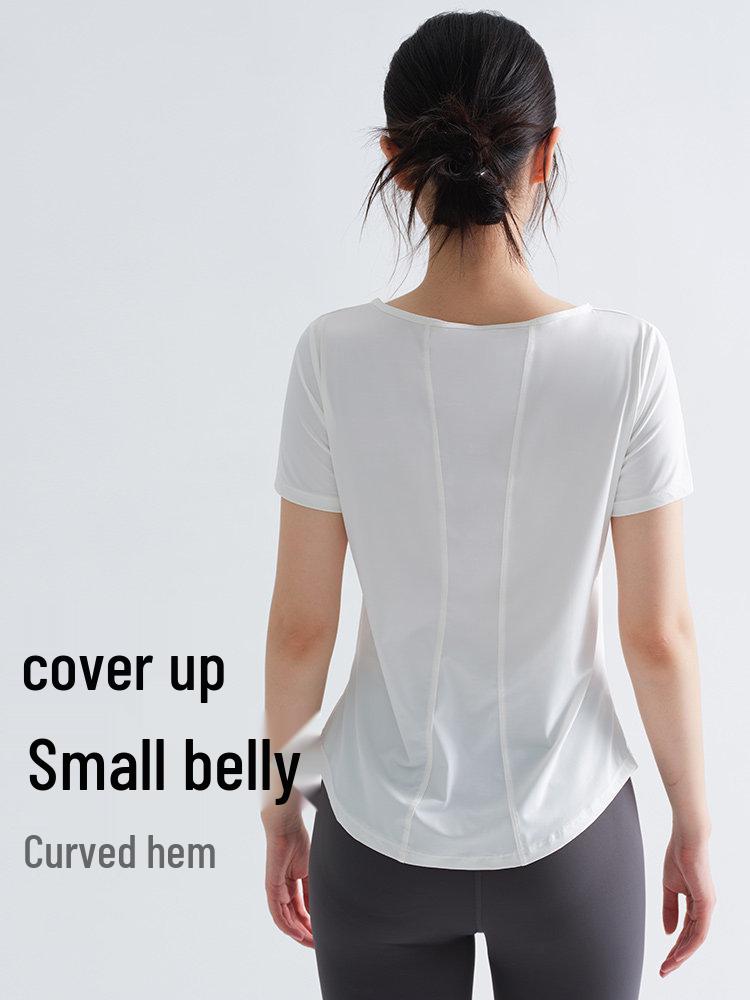 Women's Plus Size Quick Dry Yoga & Fitness Short Sleeve T-shirt, Running & Training Casual Top for Summer