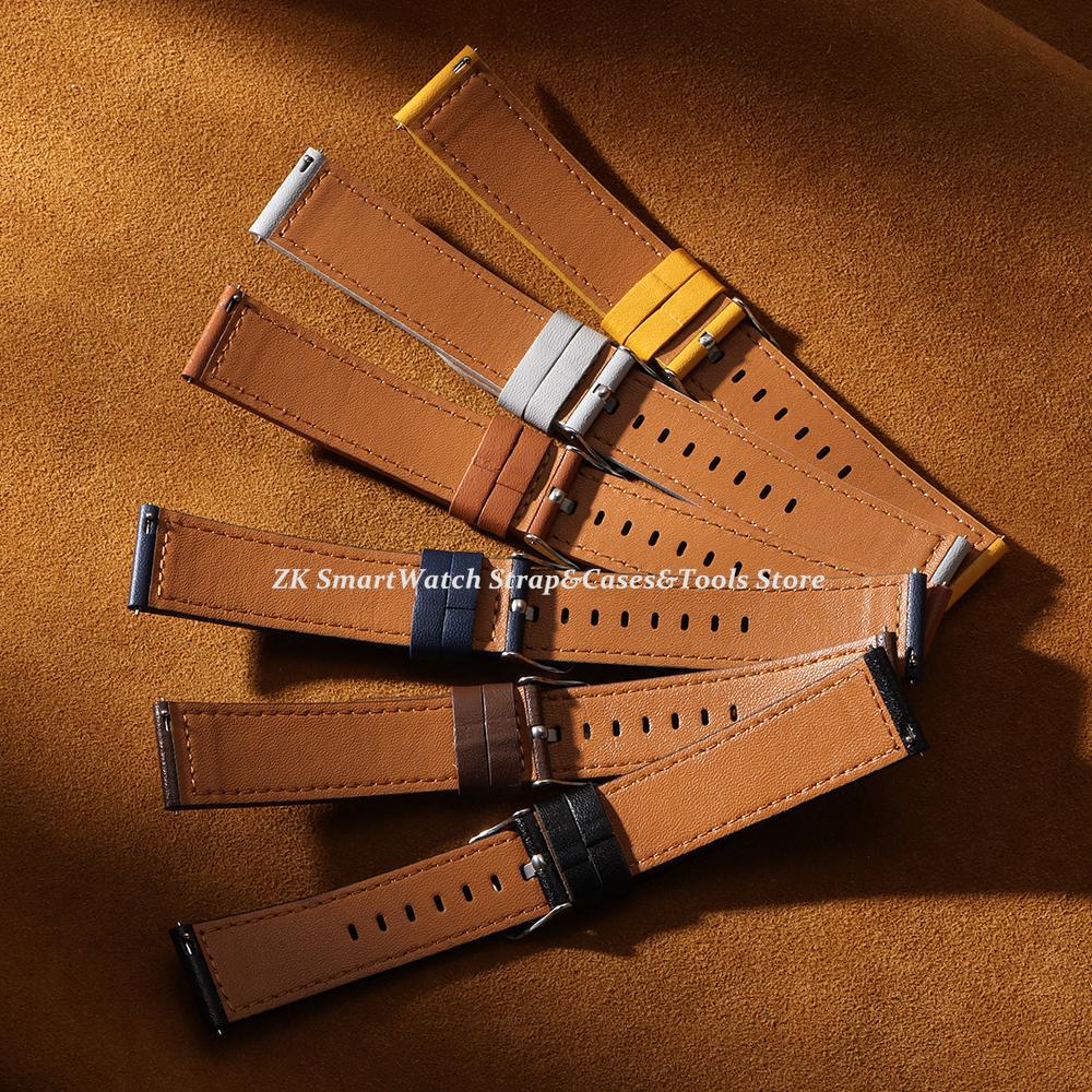 Leder 22mm 20mm Armband für HUAWEI Watch GT 5/4 46mm Watch 4 Pro GT3 GT2 Pro 42mm Bud Band Uhrenarmbänder Weiches Ersatz-Armband