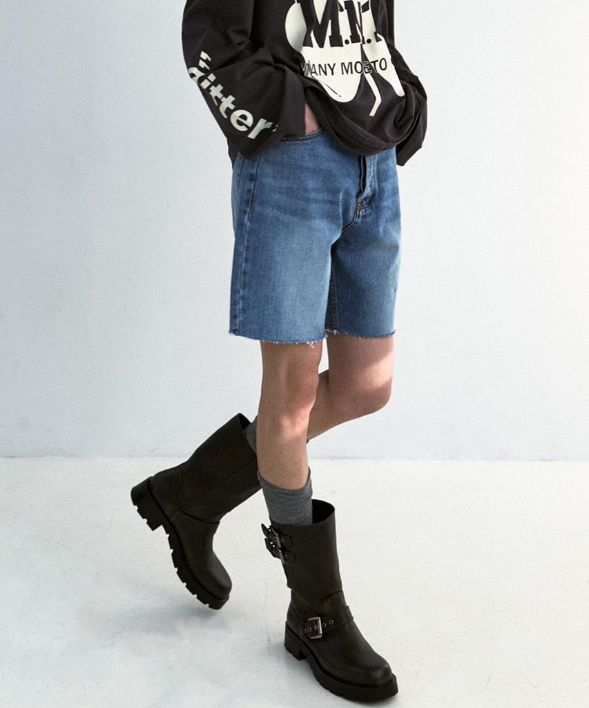 M.M.M Bermuda Cropped Denim_Light Wash