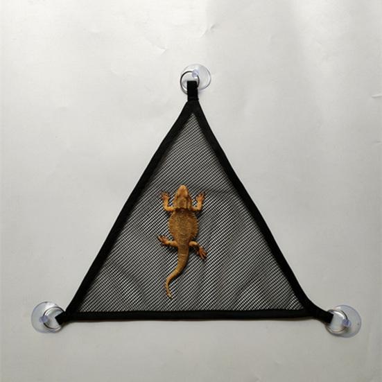 Reptile Hammock Triangular Shape Good Air Permeability Stable Small Pet Lizard Mesh Hanging Bed