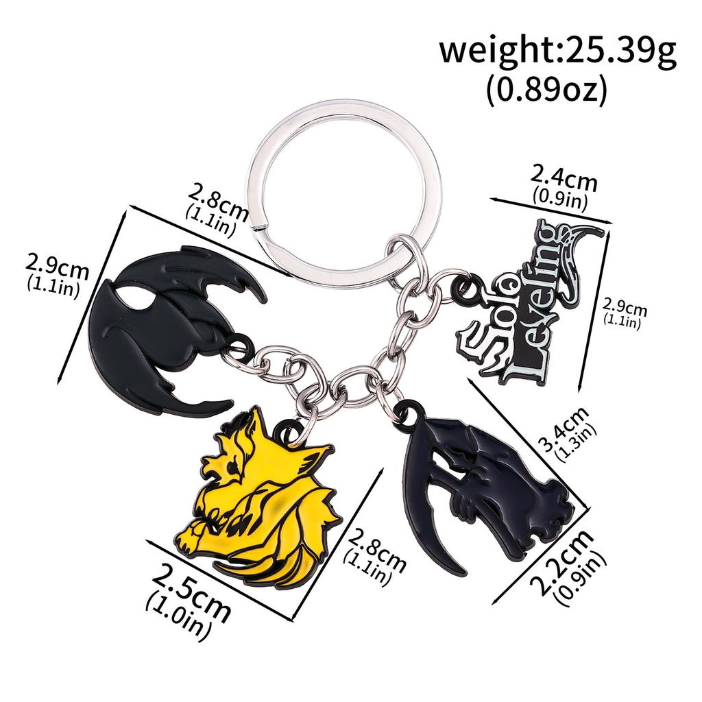 Anime Solo Leveling Character Keychain Pendant Sung Jin Woo Cosplay Props Fans Gift Jewelry